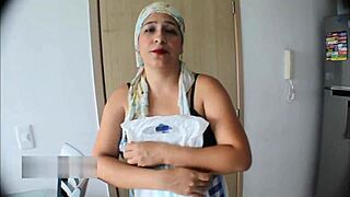 Colombian curvy milf maid gets deepthroat and doggystyle fucking from boss in homemade quickie. She moans during rough sex and orgasm for job security.