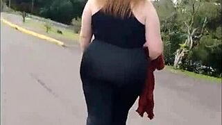 Walking with stepmom no panties on