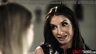 sexy blonde teen coco lovelock dives into licking big ass milf silvia saige's pussy at the ranch