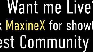 maxine x eats all of alec knights cock after dildo fuck session with big ass brunette milf squirting and dirty talk in solo toy play