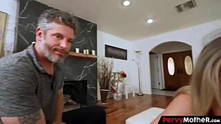 daring housewife charlie forde deepthroats stepson anthony pierce and husband mike mancini in pov roleplay on sofa