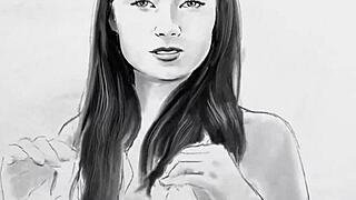 娇小18+棕发熟女暴露性感身体，在户外为花花公子脱衣舞穿着内衣摆姿势