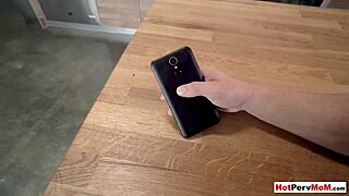 Classy brunette milf stepmom takes control riding her stepson's cock in POV. Small tits bounce during taboo encounter.