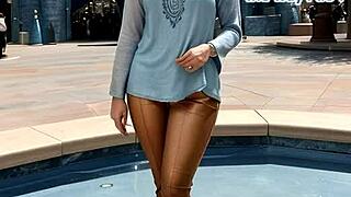 What If A Mature Milf In Leather Corset Experiences Midlife Crisis With Outdoor Teasing And Cumshot?