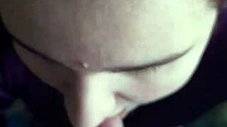 Curvy bbw milf craves big cock sucking cum facial blast