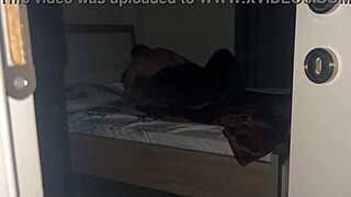 Real couple enjoys passionate kissing during homemade sex session at home