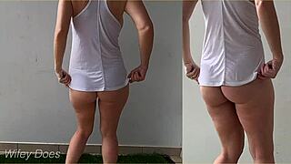 Massive Tits Wife's Wet Shirt Outdoor Compilation