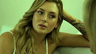 Stepdaughter Fingers Big Tits Stepmom's Wet Pussy During Taboo Lesbian Play