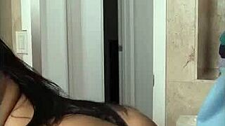 Busty Black Stepmom Catches Stepsons Jerk-Off! Fucks Him Hard!