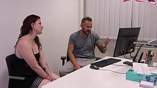 german shy teen apprentice seduces boss on office desk