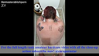 Drunk kiwi milf farts pussy close-up while mastered in toilet