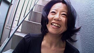 Asian Brunette Junko Sakashita Flashes Boobs Before Street Handjob Fingering