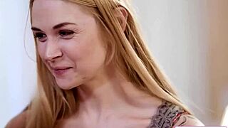 stepmom and stepdaughter devour teen bff's hairy pussy together