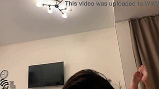 Hot Milf In Lingerie Sucks Stepsons Cock With Handjob Before Face Cumshot In Garage Closeup