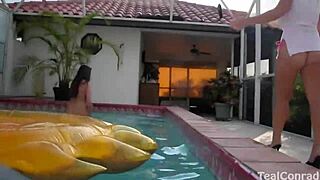 Vicky Vette licks milf pussy clit in lesbian lingerie fuck