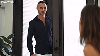 horny milf christy love's bbc dp threesome with colleague's deepthroat and double penetration frenzy