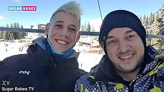 Sugarbabestv Midget Milf Sucks Monster Cock On Ski Holiday