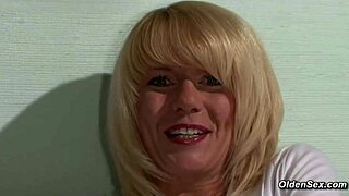 blonde german milf's toy teases shaved secrets