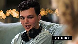 stepmom Rachael Cavalli catches stepson fapping then rides his cock