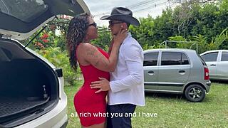 Ebonys Horny Stepmom Secretly Rides Stepson Cock