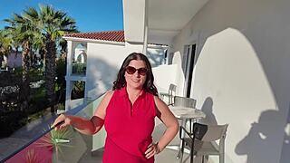 a morning hotel fuck with my horny stepmom starts with blowjob ends in her creampie orgasm...