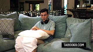 stepmom Rachael Cavalli catches stepson fapping then rides his cock