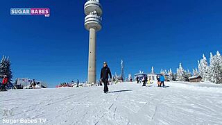 Sugarbabestv Midget Milf Sucks Monster Cock On Ski Holiday