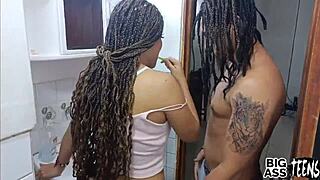 Stepdad Rams Perfect Big Ass Teen In Bathroom Cums Inside