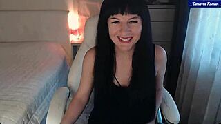 tamarra roman strips lingerie teases perky tits clit pussy