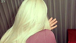 Office bimbo in miniskirt rides my monster cock after work pov