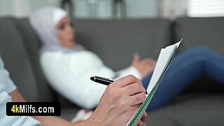 my foreign neighbour milf in her hijab came over and i will teach her about the us ways with my cock in her big tits arab pussy