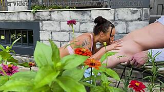 monika fox gags on stranger cock for crazy street blowjob ughh