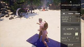 Big Ass Black Milf Indra Beach Fucks Jason's Huge White Cock!