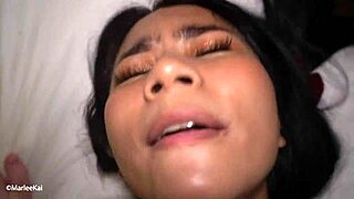 Asian milf slurps cumshots in hardcore interracial pov compilation