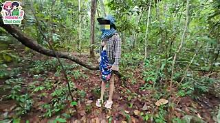 Thai Teen Princess Lost in Forest Gets So Horny She Licks and Fucks Outdoors Passionately