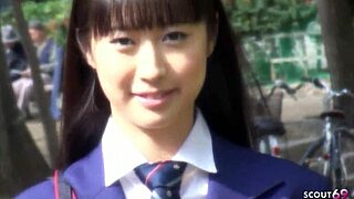 hey petite japanese classmate, your tight pussy tempts me to swallow my first cumshot load
