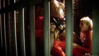 Two Blonde Milfs Fuck Horny Prisoner in Steamy FFM Threesome