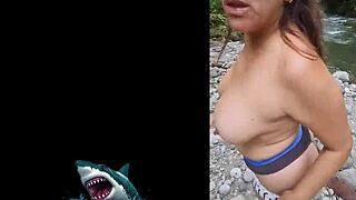 Venezuelan Stepmom Raw Outdoor Sex No Condom by River with Big Natural Tits Latina Milf