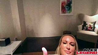 Big dick milks blonde slut Mellanie Monroe's round ass