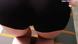 Sexy gymnast milf gets nipples sucked 😍 after workout