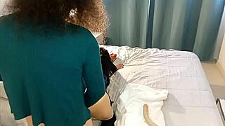 Big Ass Brunette Pegs TRV with Double Dildo Anal