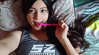 Colombian Stepmom Bunny Fucks Huge Tits While Wife Works At Home