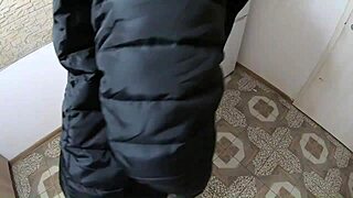 milfycalla wears dirty jacket uggs for face fuck deepthroat cock sucking sex