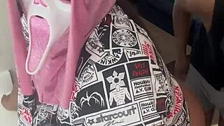 Halloween Party Break For Ebony Milf Creampie Foreplay