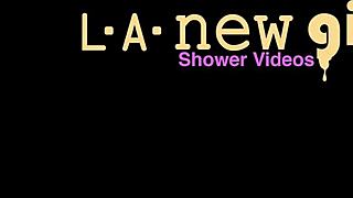 Elegant Blonde Teen Showers in Casting Session