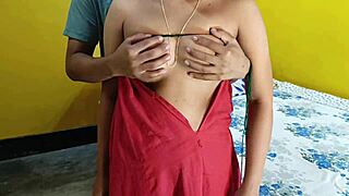 desi village bhabhi moans as husband's friend bangs her hard in bedroom?