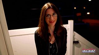 Nerdy Brunette Hazel O'Connor Fingers Shaved Pussy Deeply