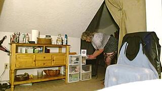 dawnskye1962 devours jordan's cock with her hairy mature pussy pov