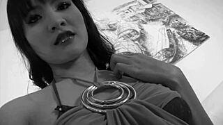 Asian Teen Sugar Craves Deep Doggystyle In Fishnets And Heels