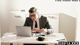 office neighbors sneak juicy blowjob doggy in sinfulxxx hideaway